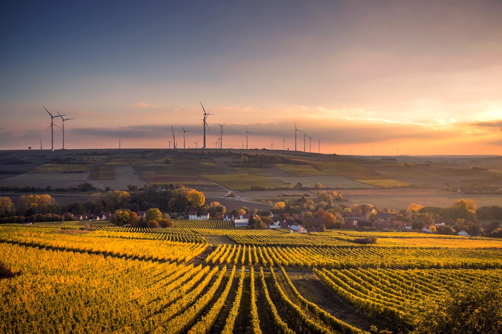 Wind turbines on private land